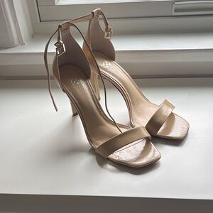 Vince Camuto Nude Strappy Heels